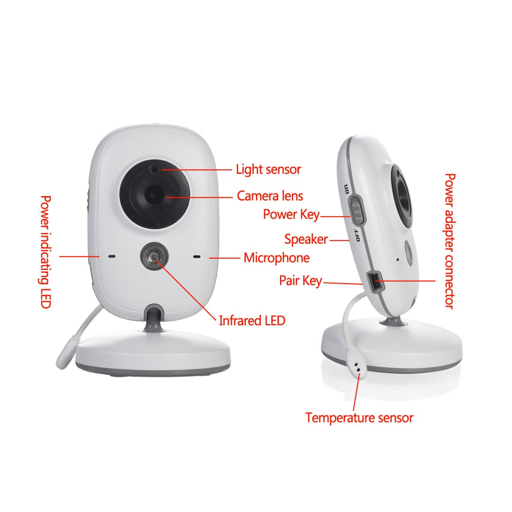 3.2 inch LCD 2 Way Audio IR Night Vision Baby Monitor Smart Surveillance Camera Automatic Tracking Wireless Home Security