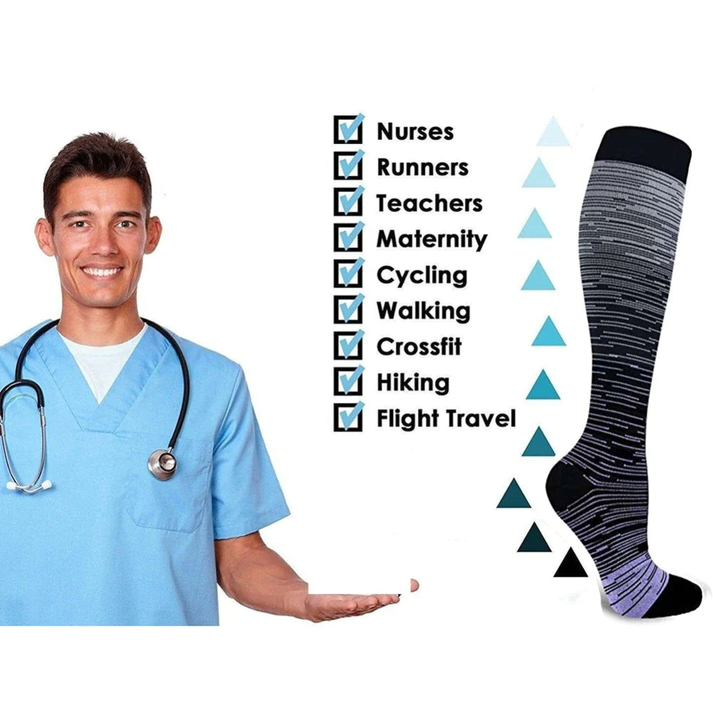 Outdoor Gradient Compression Socks