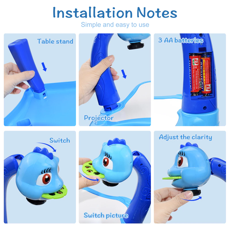 Kids Projection Drawing Board - Educational Learning Paint Tool