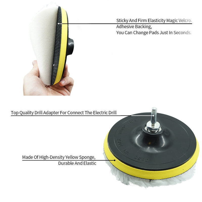 Car Waxing Polishing Pad Sponge Disk Polishing Kit hand polisher for car polishing pads  drill polish buffing pad car polish machine grinder for polishing waxing machine portable handy car polisher machine car gadgets 2022
