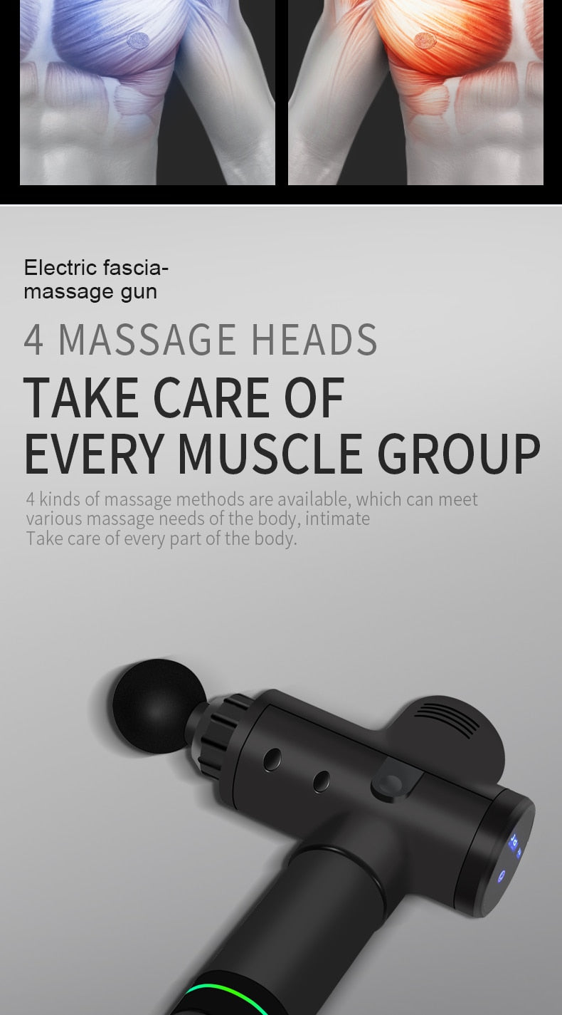 6 Head Massage With Touch Display For Percussion Massager Muscle Relaxing Therapy Professional Massage Gun for Pain Relief and Body Relaxation