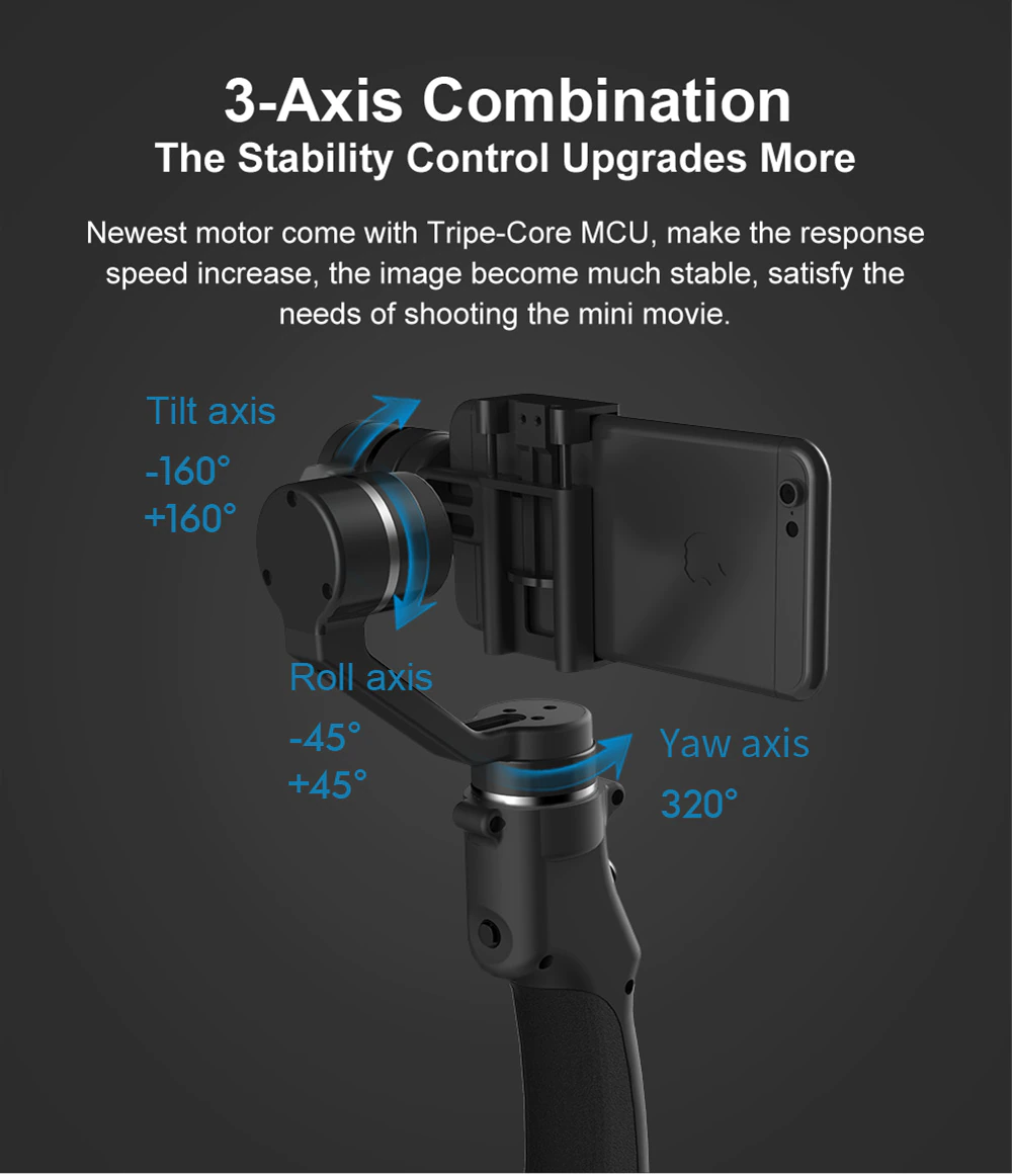 Three Axis Handheld Gimbal Stabilizer