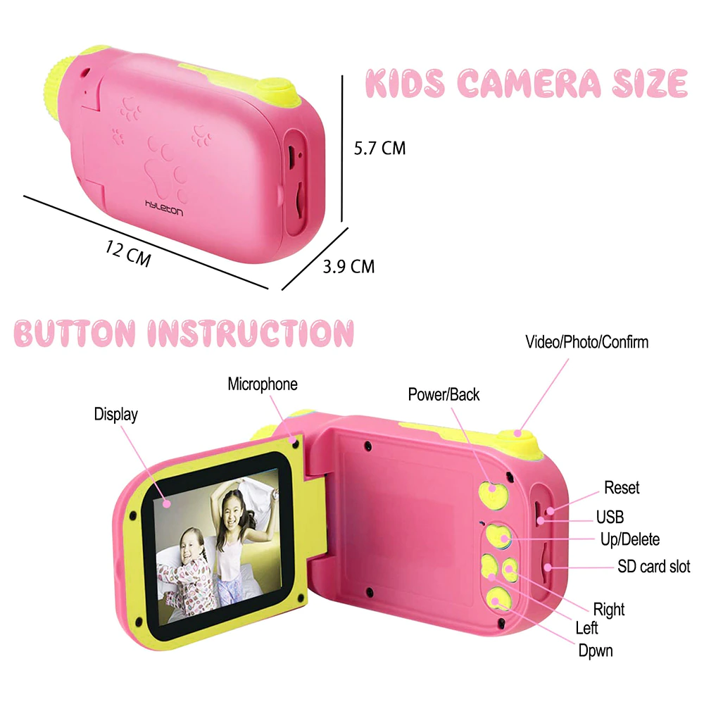 Rechargeable Action Camcorder for Kids With 32Gb SD Card