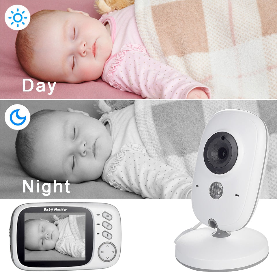 3.2 inch LCD 2 Way Audio IR Night Vision Baby Monitor Smart Surveillance Camera Automatic Tracking Wireless Home Security