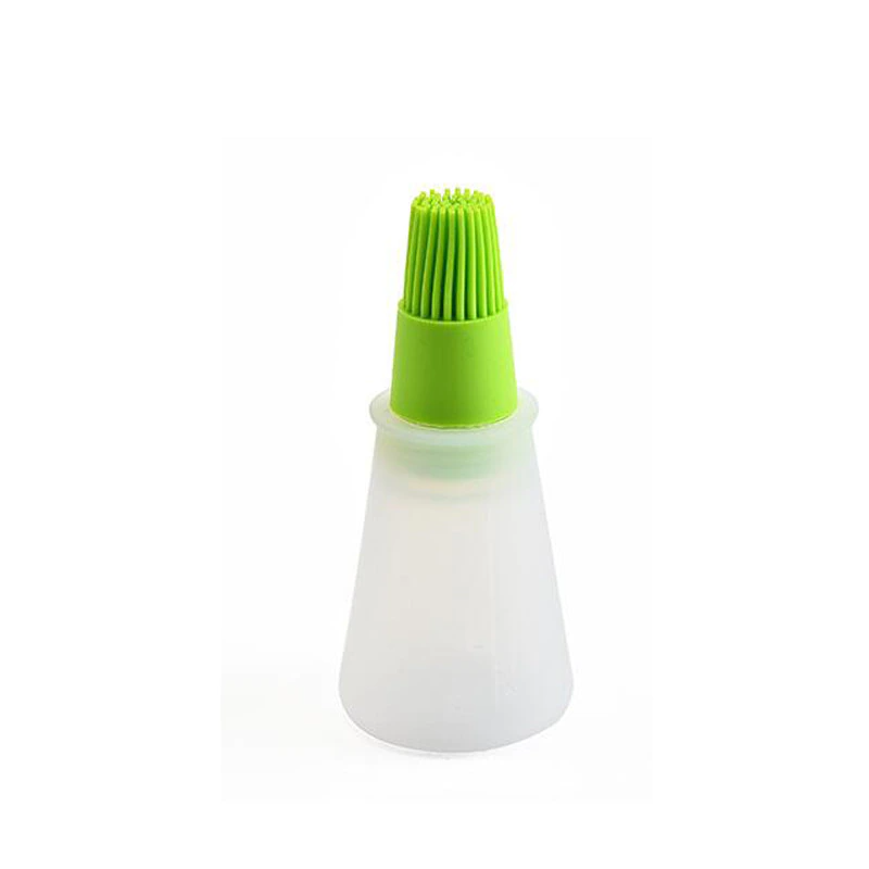 Portable Silicone Oil Bottle with Brush