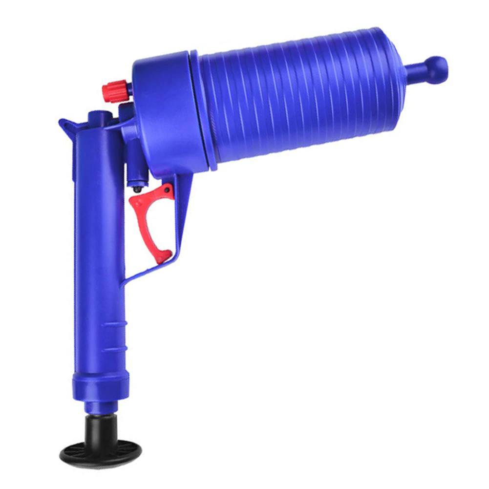 Air Power Drain Blaster gun High Pressure Powerful Manual sink Plunger Opener cleaner pump for Bath Toilets Bathroom 1 Set