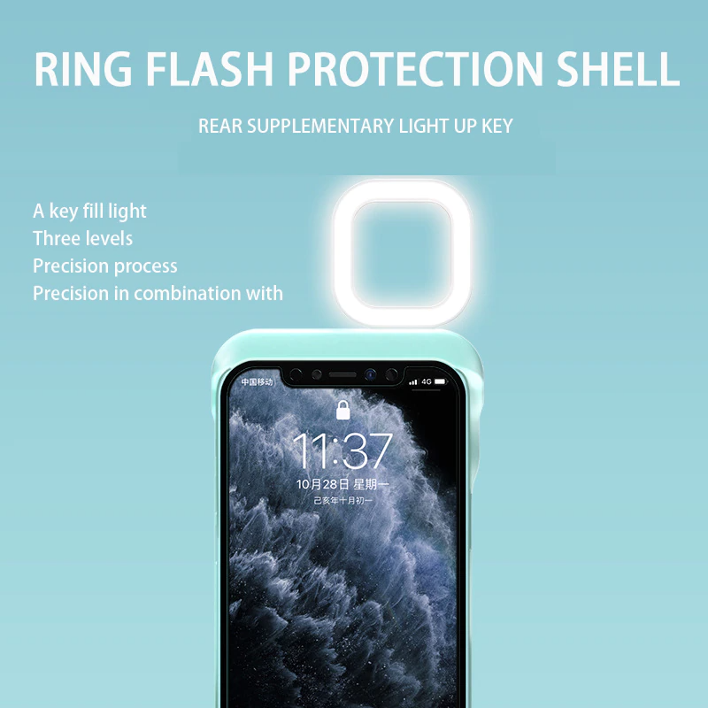Fill Light Selfie Beauty Ring Flash iPhone Case