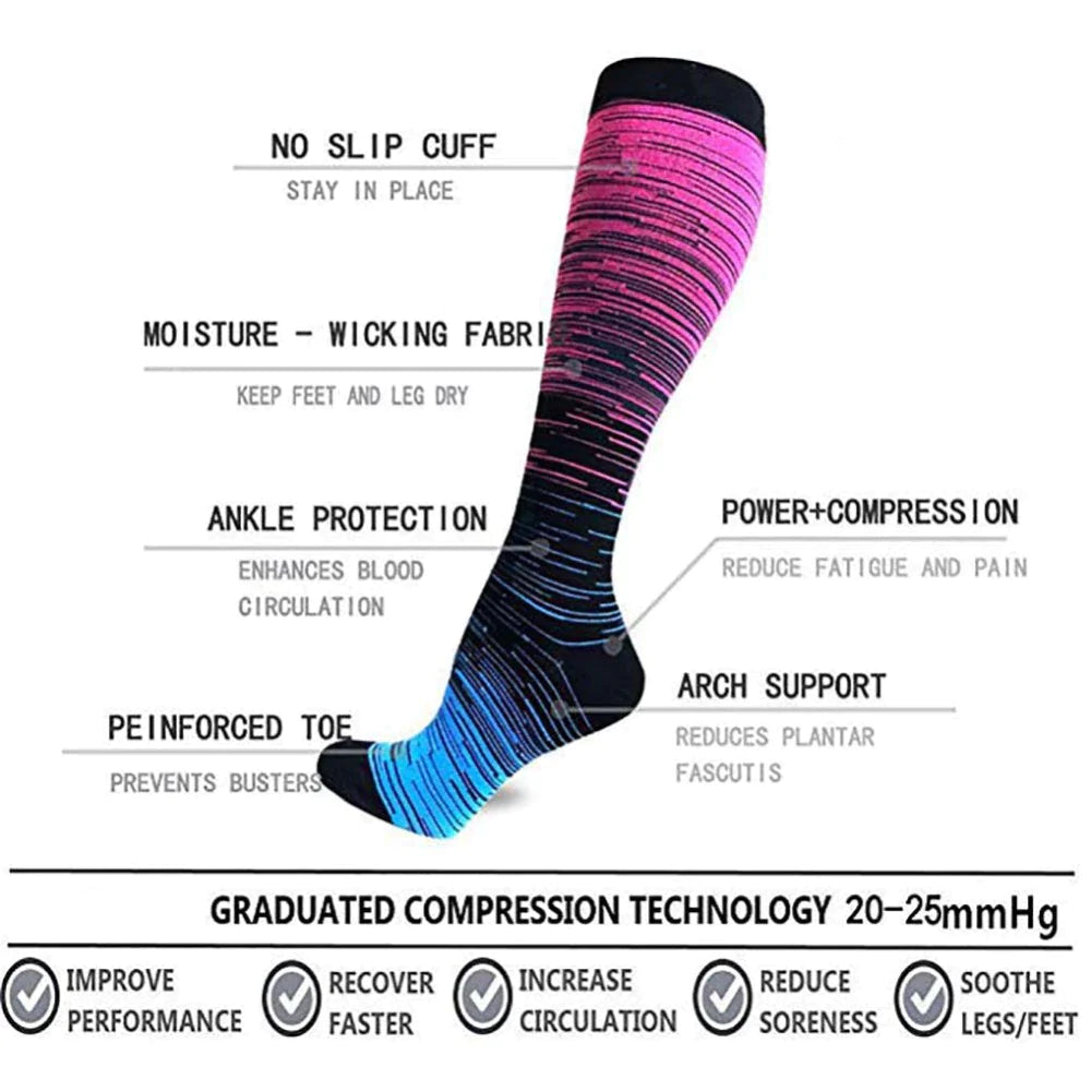 Outdoor Gradient Compression Socks