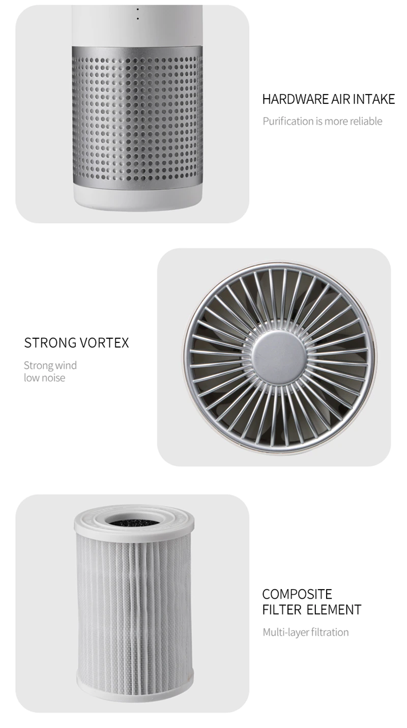 Portable Air Purifier Ozonizer HEPA Filters
