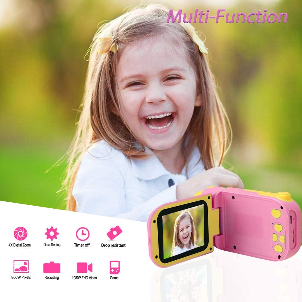 Rechargeable Action Camcorder for Kids With 32Gb SD Card