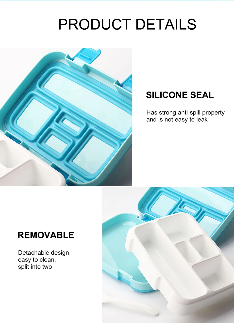 Microwavable Leakproof Food Container Lunch Bento Box