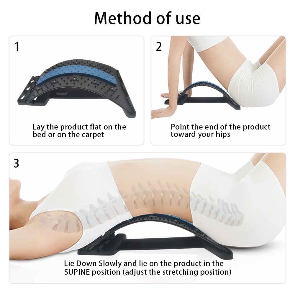 Multi-Level Adjustable Magnetotherapy Back Stretcher Massager