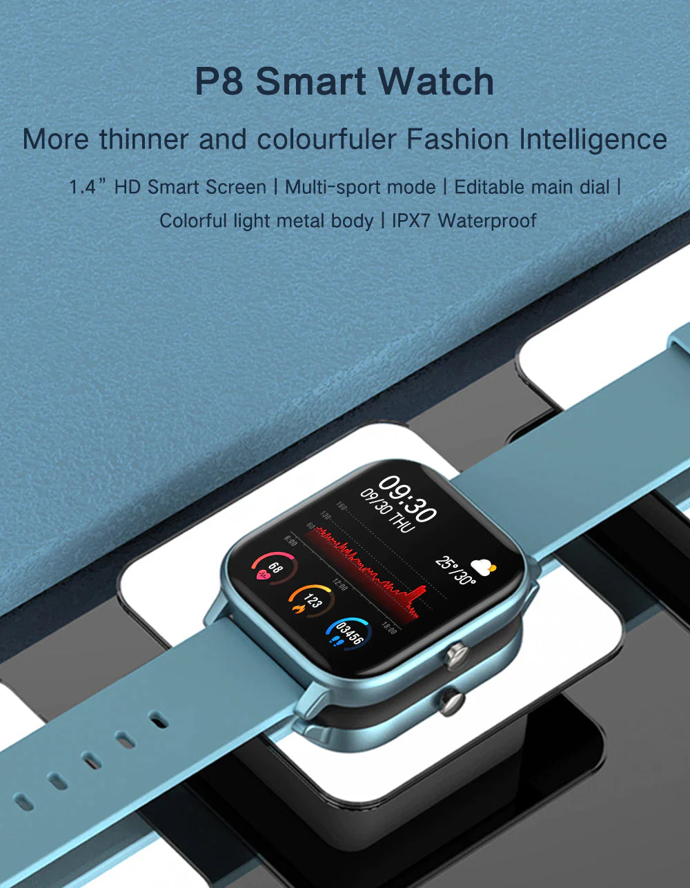 Full Touch Smartwatch Fitness P8