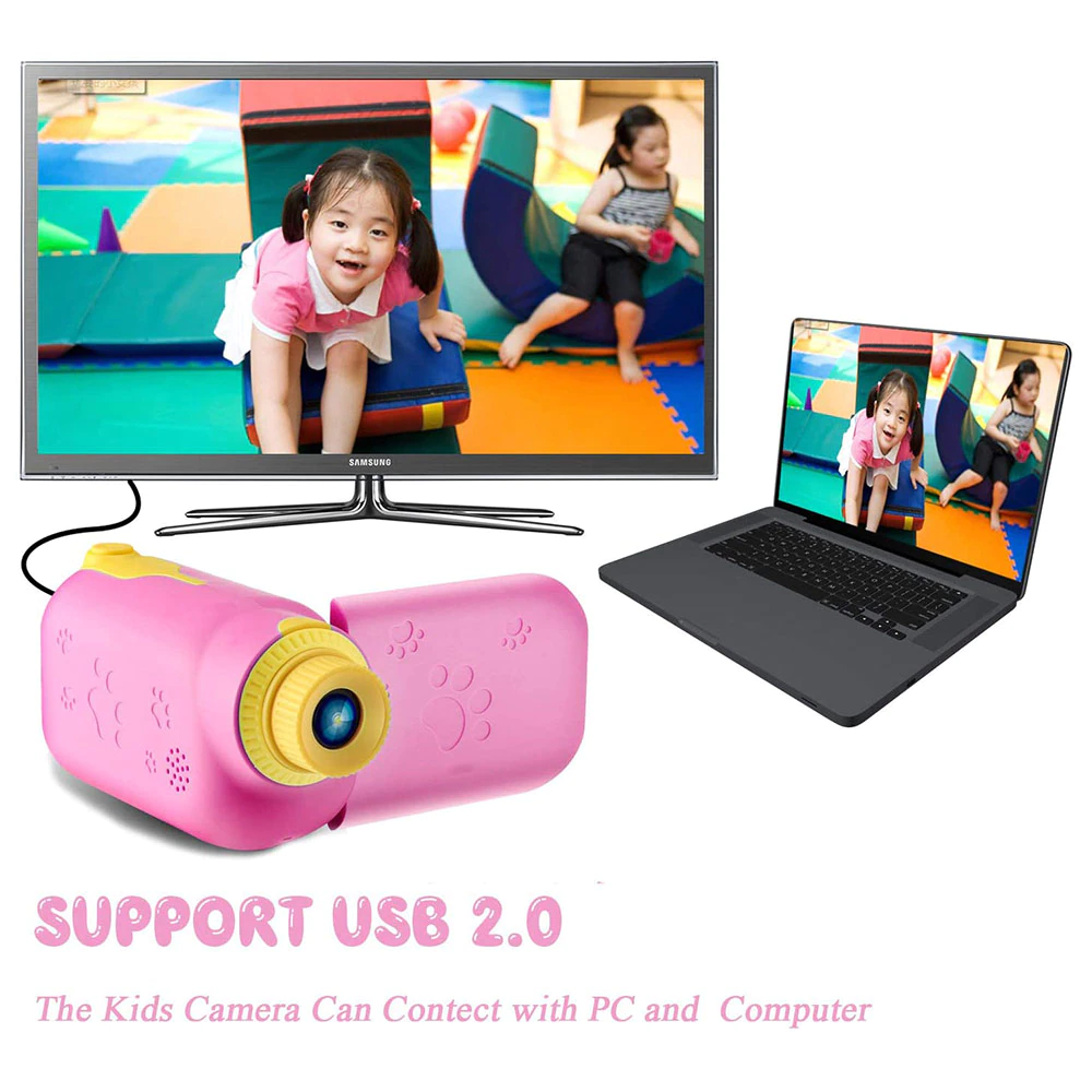 Rechargeable Action Camcorder for Kids With 32Gb SD Card