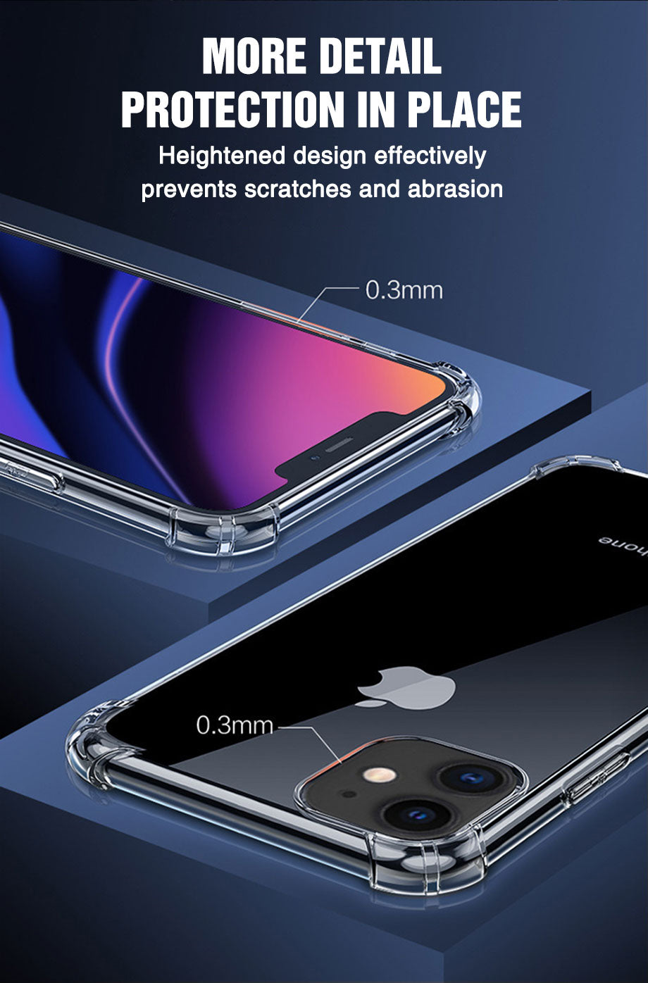 Transparent Shockproof Soft Silicone Case for ALL iPhone Model