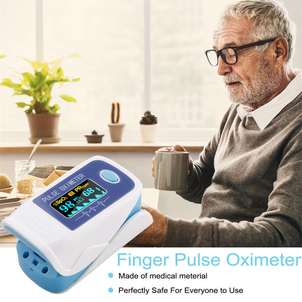 LED Finger Pulse Heart Rate/Blood Oxygen SpO2 Level Oximeter Monitor
