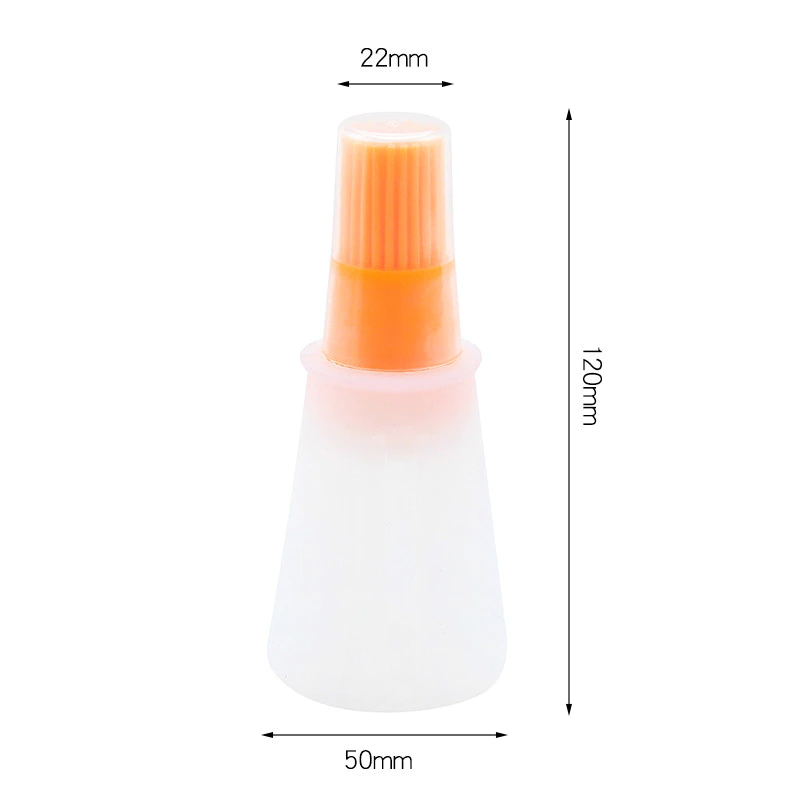 Portable Silicone Oil Bottle with Brush