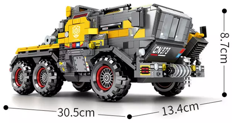 Military Cargo Truck Model Building Blocks