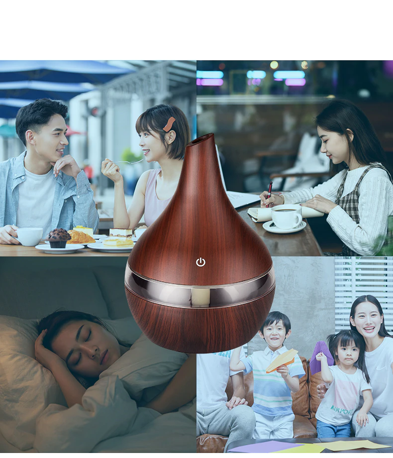 Ultrasonic Wood Humidifier & Diffuser