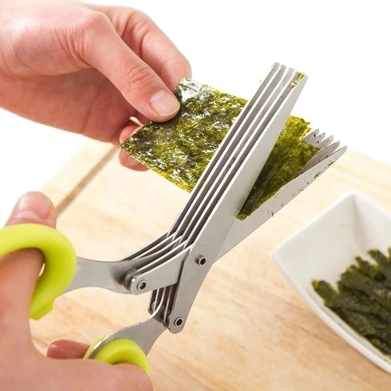 5 Layer Stainless Steel Multi-Blade Kitchen Scissors