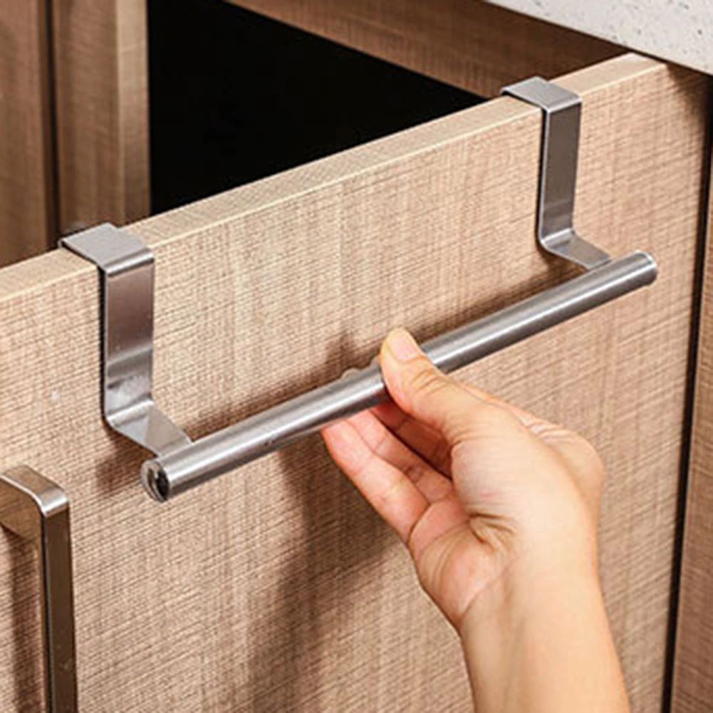 Over-the-Door Multifunctional Stainless Steel Door Back Towel Rack