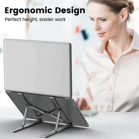 Foldable Aluminum Laptop Support Stand with Adjustable Bracket
