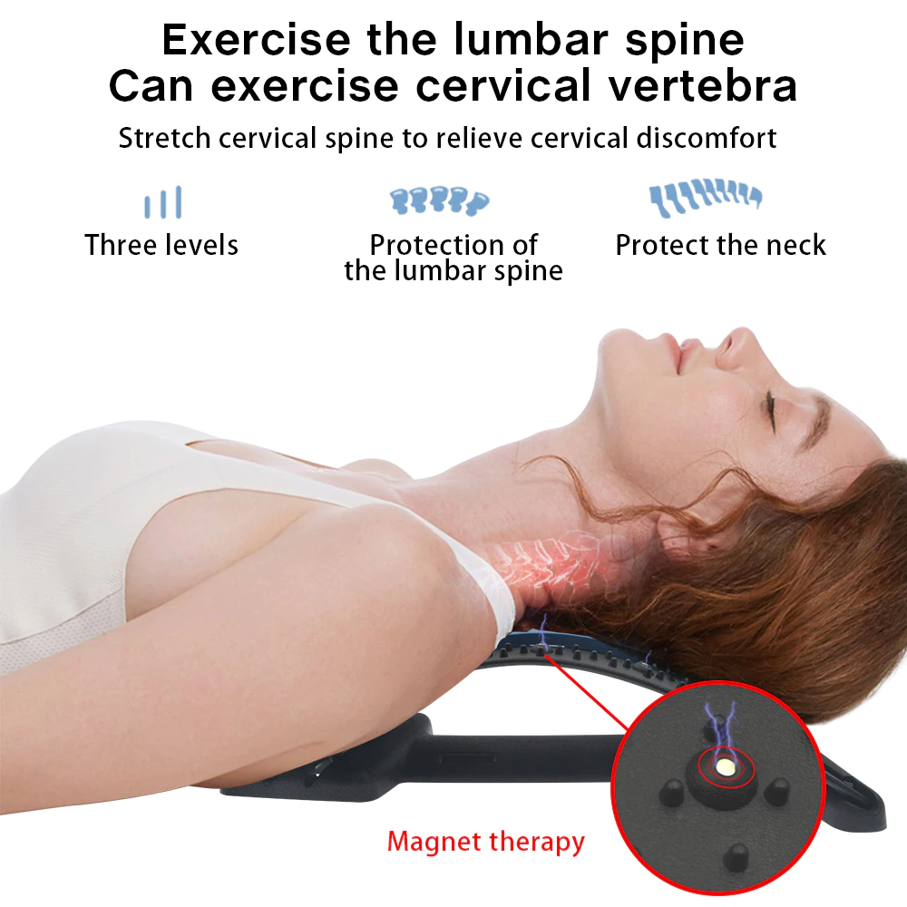 Multi-Level Adjustable Magnetotherapy Back Stretcher Massager