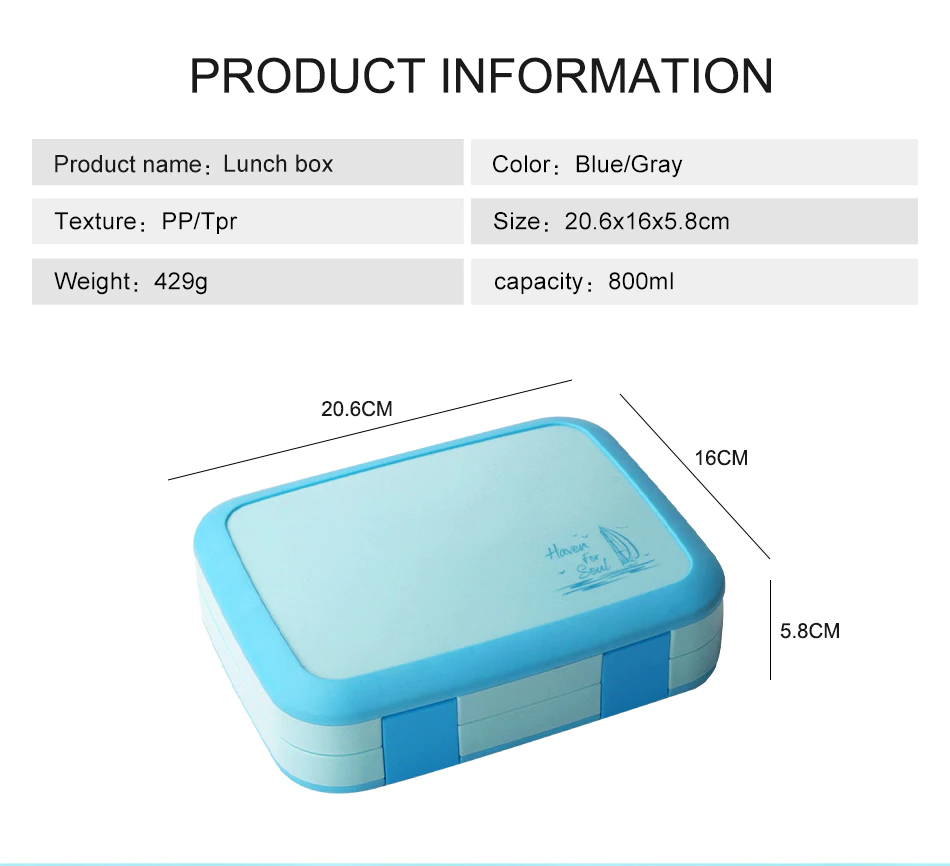 Microwavable Leakproof Food Container Lunch Bento Box