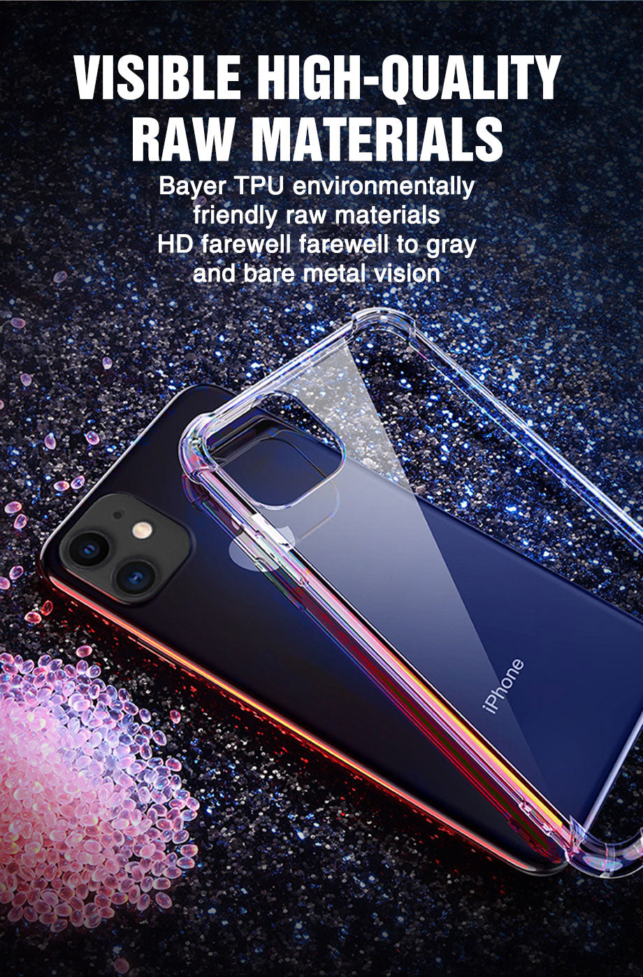 Transparent Shockproof Soft Silicone Case for ALL iPhone Model