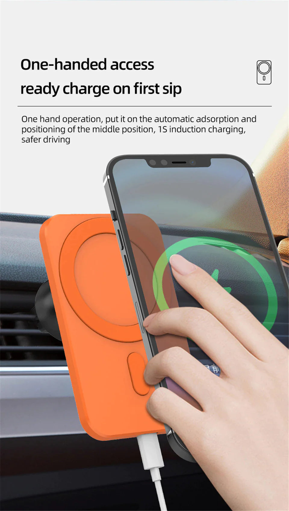 Newest Magnetic Wireless Car Charger Mount for iPhone 12 Pro Max mini Mag safe Fast Charging Wireless Charger Car Phone Holder