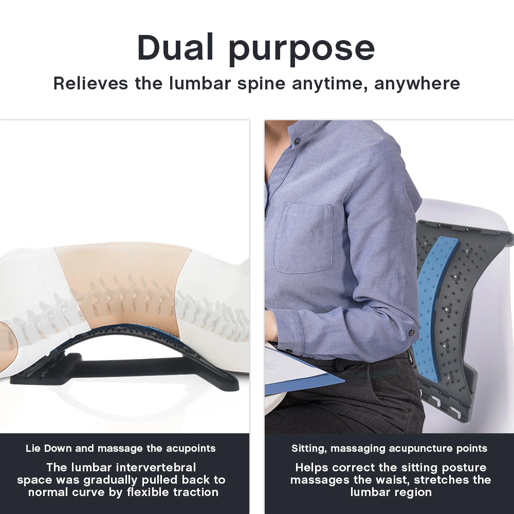 Multi-Level Adjustable Magnetotherapy Back Stretcher Massager