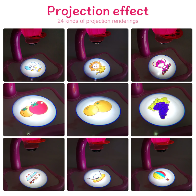 Kids Projection Drawing Board - Educational Learning Paint Tool