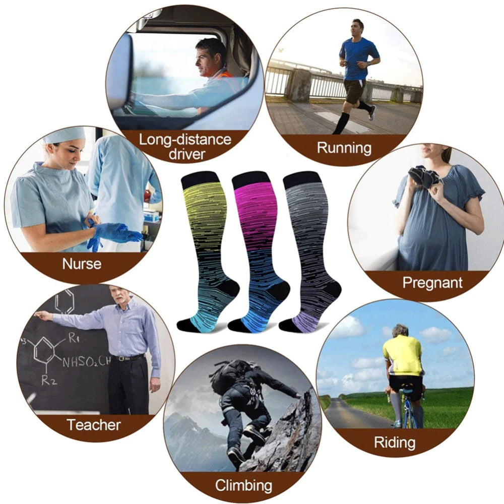 Outdoor Gradient Compression Socks