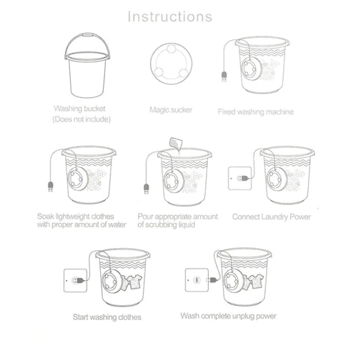 Mini Portable Ultrasonic Washing Machine