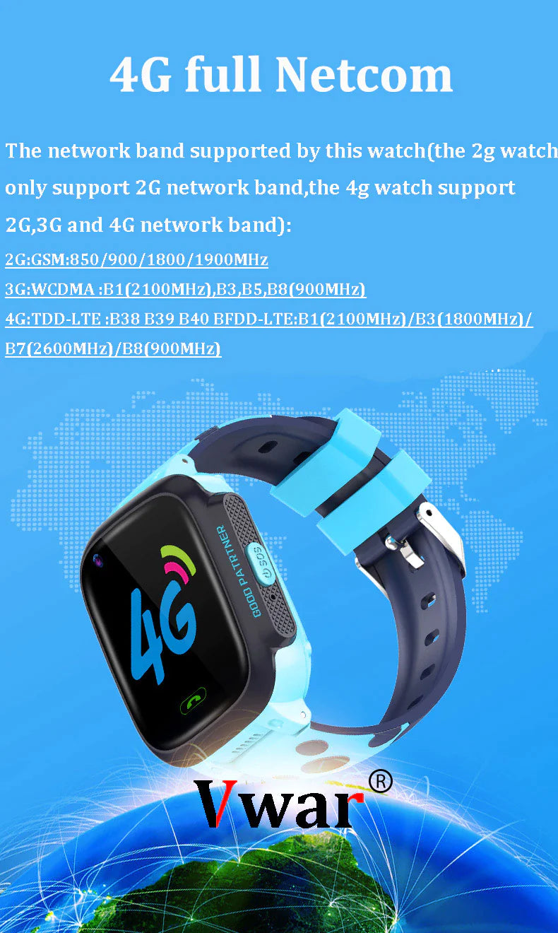 Kids Smart Watch 4G GPS WIFI SOS
