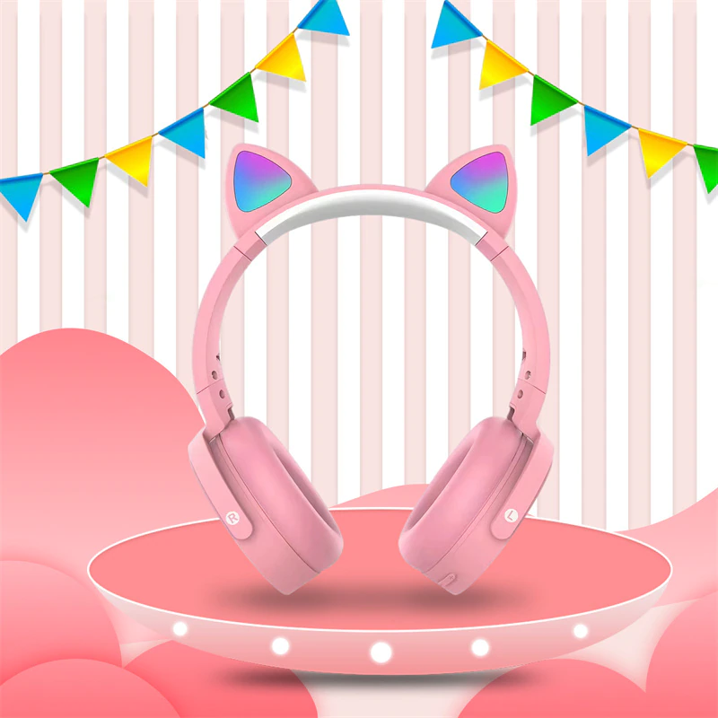 Wireless Bluetooth Colorful Silicone Pop Fidget Headphones with Mic