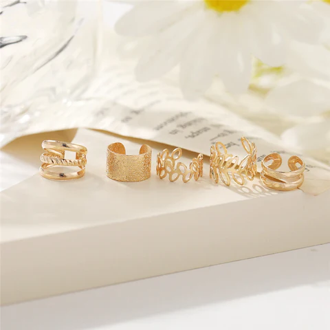 5 Pcs Non-Piercing Clip On Earring Fancy Fashion Earring for Unpierced Ears