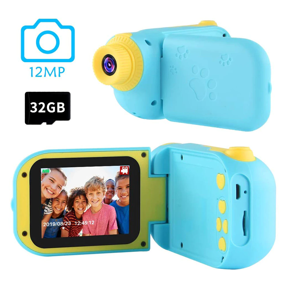 Rechargeable Action Camcorder for Kids With 32Gb SD Card