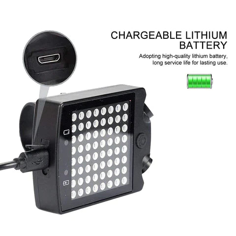 USB Rechargeable Bike Tail Light Smart Bicycle Turn Signal Lights