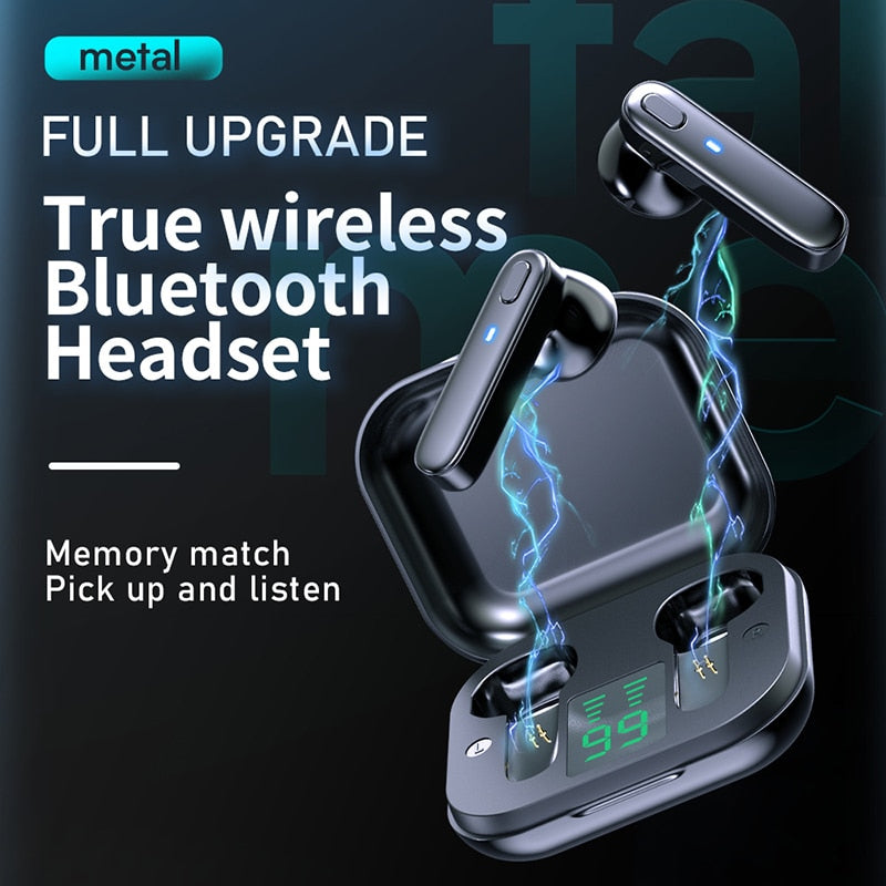 Bluetooth Wireless Earbuds With Power bank 9D & Surround Sound Professional Ergonomic Stereo With Noise Cancellation True Wireless Earbuds Earphones Headphones Headset - Earbuds Style