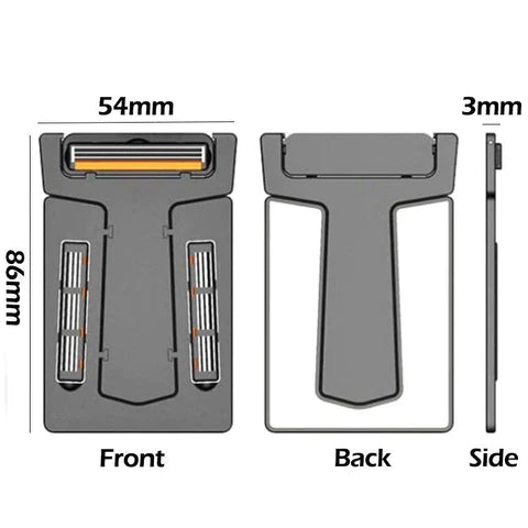Portable Card Shaver Pocket Safety Razor