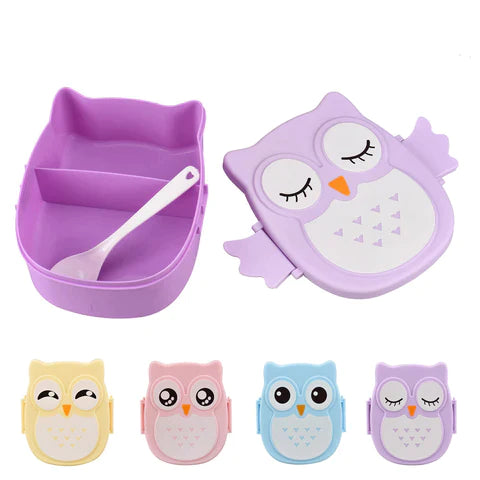 Cartoon Owl Food Container Storage Bento Box