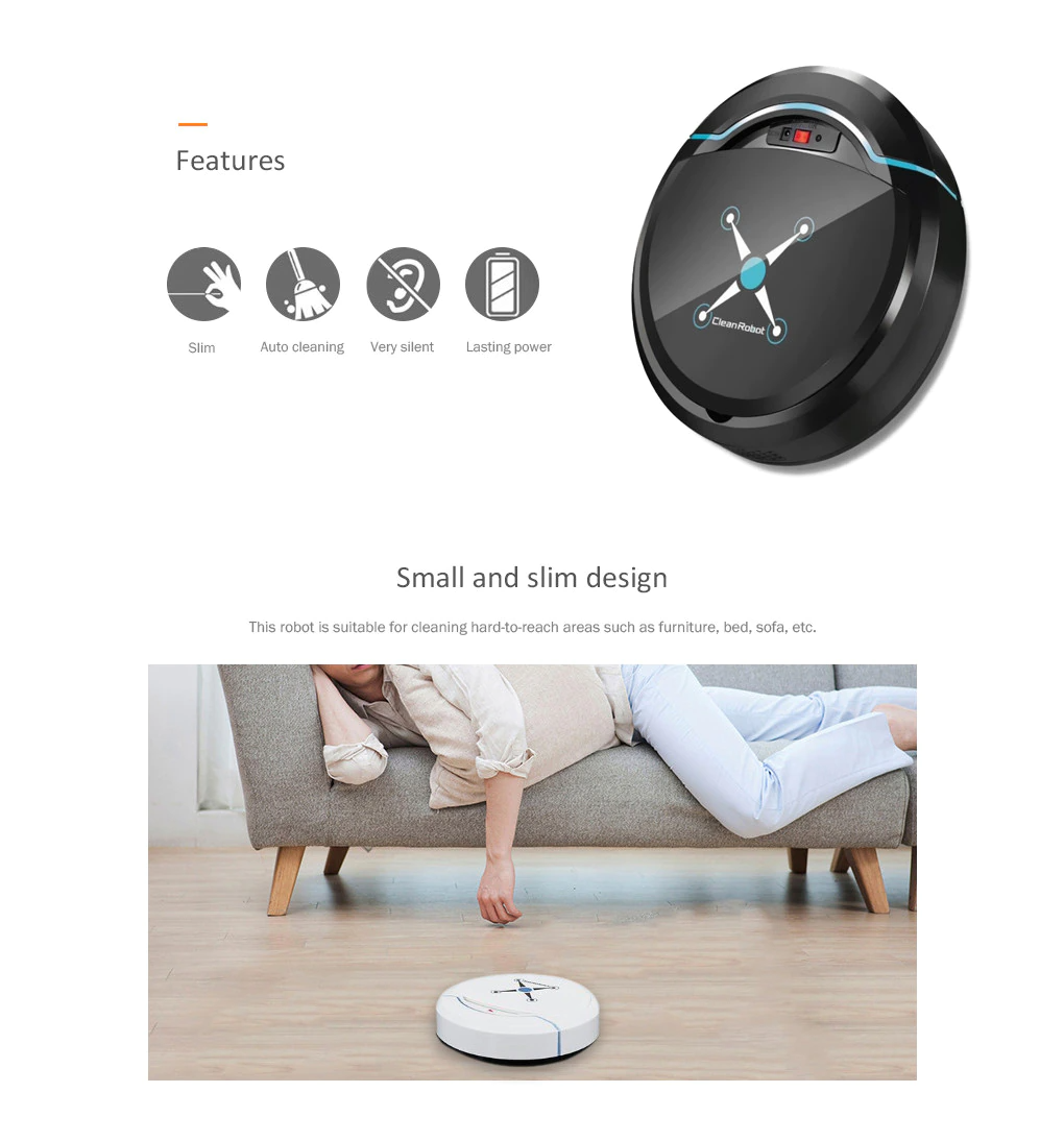 Automatic Smart Sweeping Robot Home Cleaner