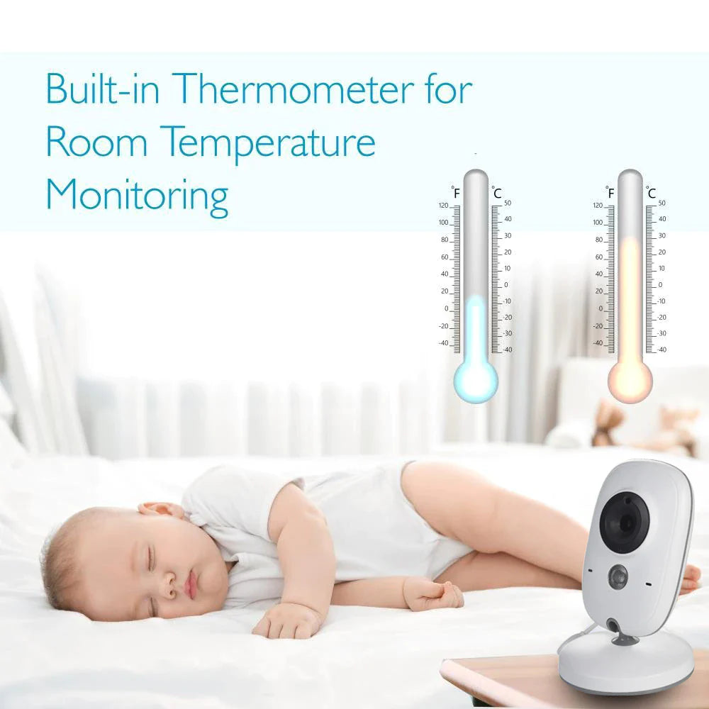 3.2 inch LCD 2 Way Audio IR Night Vision Baby Monitor Smart Surveillance Camera Automatic Tracking Wireless Home Security