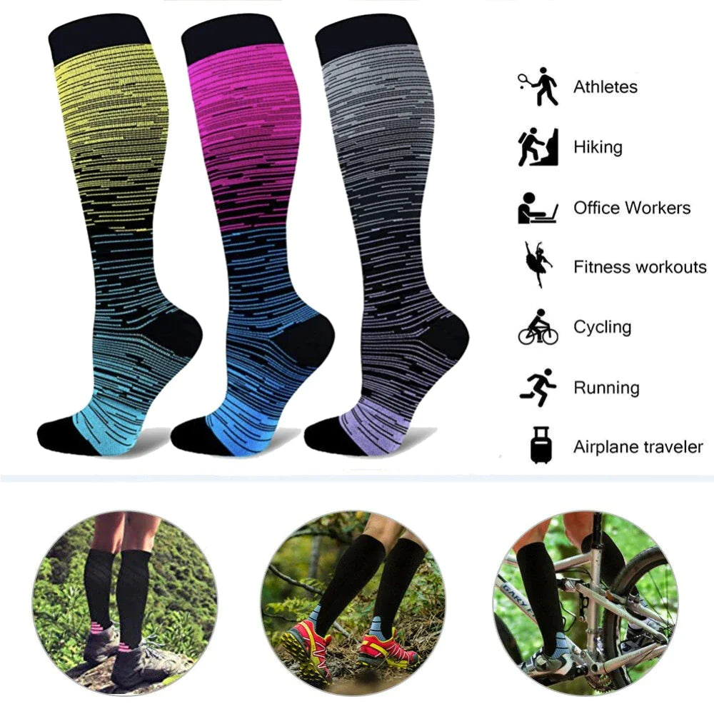Outdoor Gradient Compression Socks
