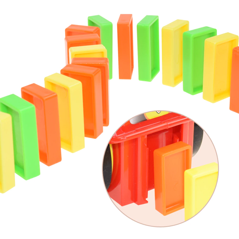 60/80 Pcs Automatic Domino Train Toy Set