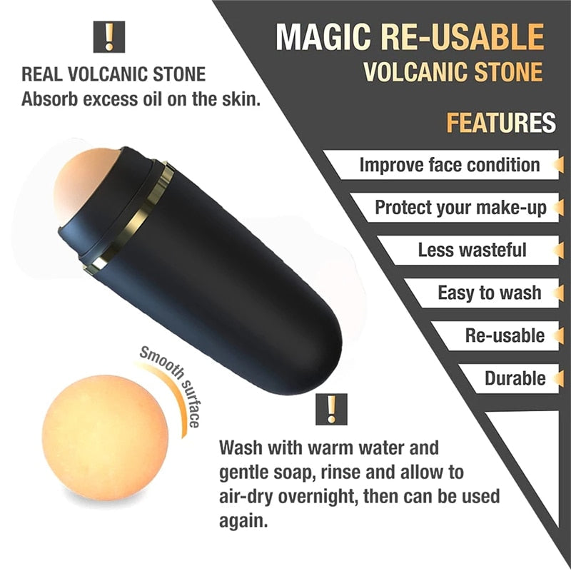 Oil Absorbing Facial Pore Cleaning Roller Facial Treatment Healthy Skin Volcanic Oil Absorbing Roller Skincare Best Oil Absorbing Roller