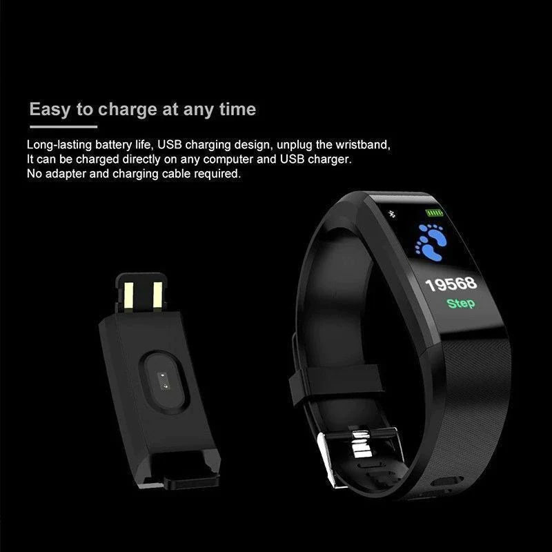 ID115 Plus Smart Watch Fitness Activity Tracker