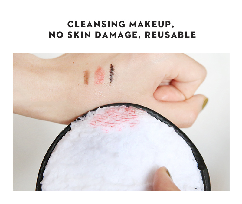White Reusable Microfiber Makeup Remover Pad