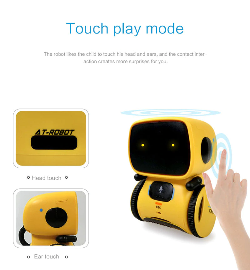 Interactive Voice Command Touch Control Smart Robot